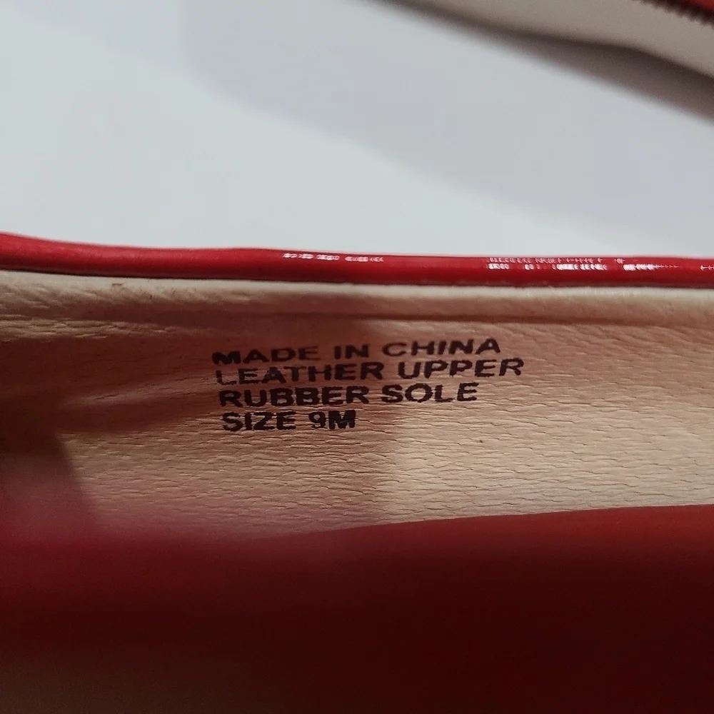 Michael Kors Red Women's Boat Shoes Sz.9M Shiny